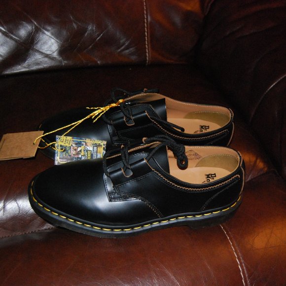 DR. Martens 1461 GHILLIE Black Smooth Leather Shoes US Men's size 8 Women's 9 - Picture 6 of 13